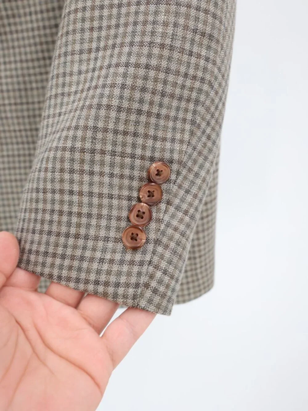 Lauren Ralph Lauren Sport Coat Mens 42S Check Wool Silk Linen Unstructured plaid
